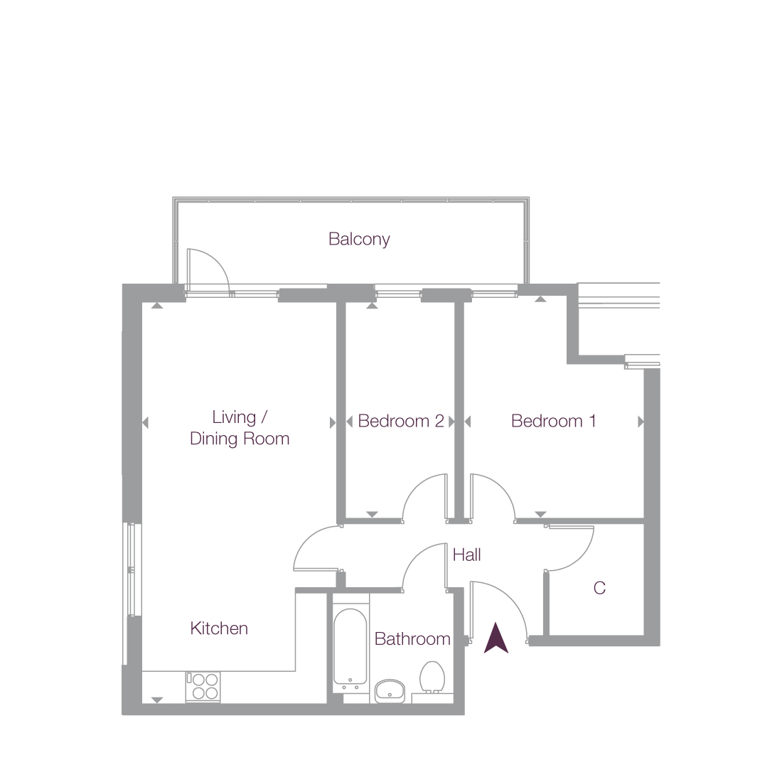 Floorplan for plot Apartment 2